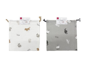 巾着袋（犬・猫柄） ダイソー(DAISO)