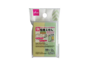 強粘着ふせん（緑＋黄） ダイソー(DAISO)