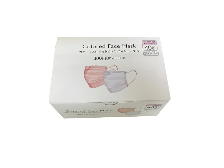 カラーマスク（２色アソート、４０枚、キッズサイズ、ＬＰＫ×ＬＰＵ） ダイソー(DAISO)