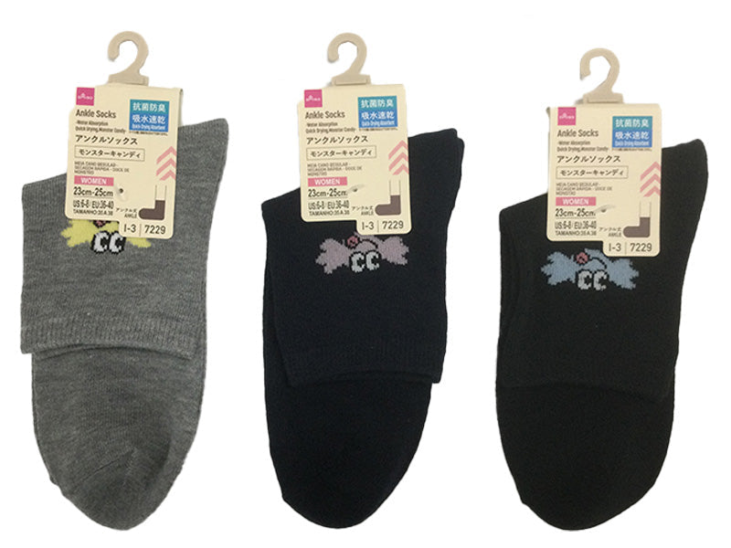 アンクルソックス（吸水速乾、抗菌防臭、モンスターキャンディ） ダイソー(DAISO)
