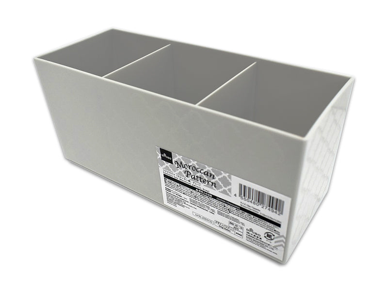 コスメＢＯＸ（モロッカン柄、グレー） ダイソー(DAISO)