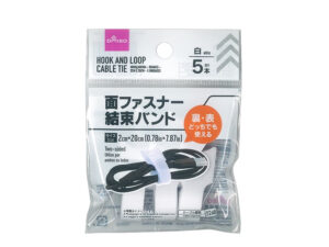 面ファスナー結束バンド（白、５本） ダイソー(DAISO)