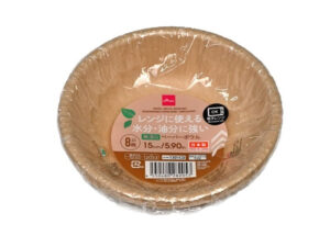 レンジに使える水分、油分に強いペーパーボウル（無漂白） ダイソー(DAISO)