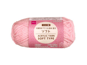 アクリル毛糸（抗菌防臭、ソフト、ベビーピンク） ダイソー(DAISO)