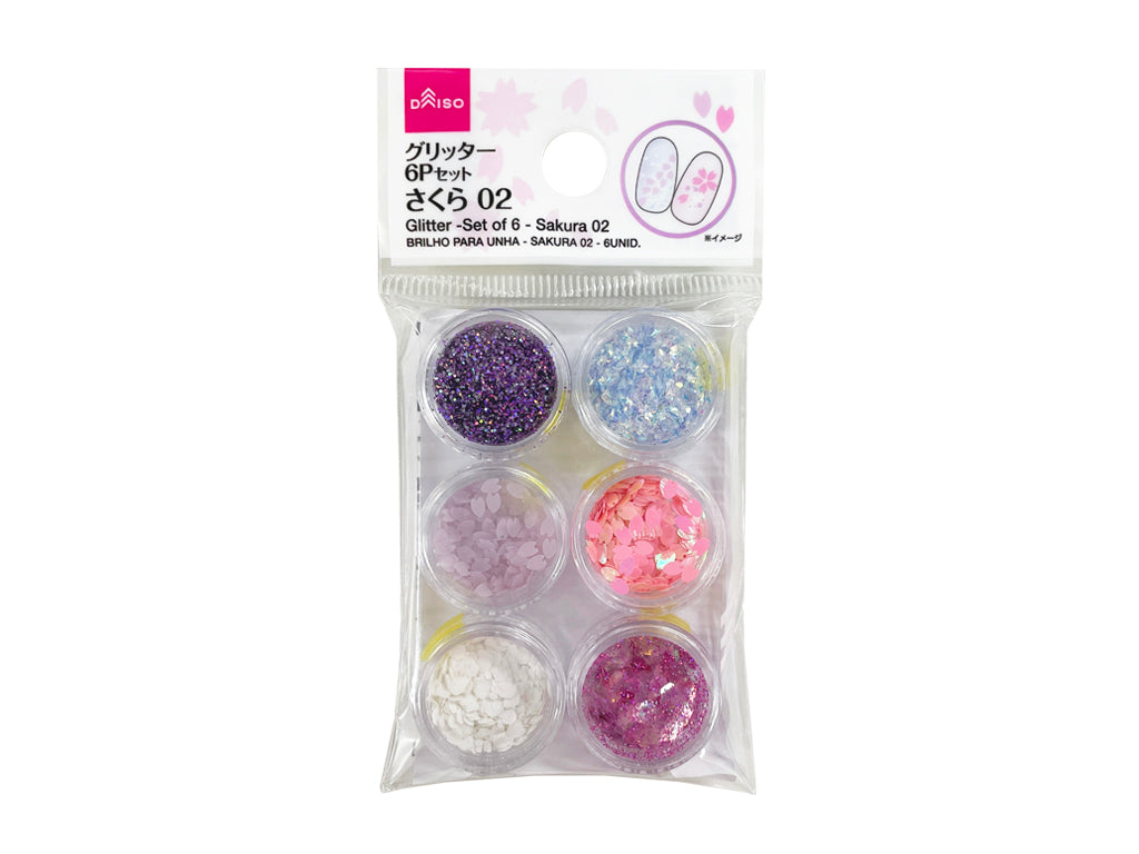 グリッター（６個セット、さくら０２） ダイソー(DAISO)