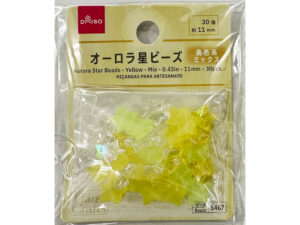 オーロラ星ビーズ（黄色系、ミックス、３０個） ダイソー(DAISO)