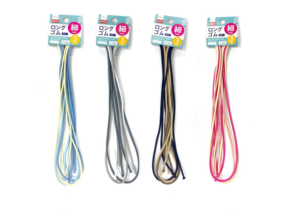 ロングゴム（カラー、細、３本） ダイソー(DAISO)