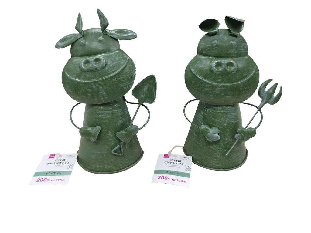 ブリキ調ガーデンオブジェ（ピッグ） ダイソー(DAISO)