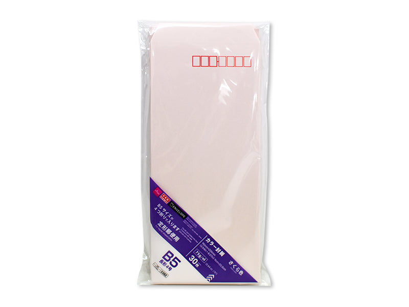 カラー封筒（長形４号、さくら色、３０枚） ダイソー(DAISO)