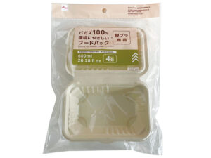 バガスフードパック（４個） ダイソー(DAISO)