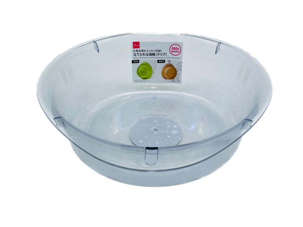 立てられる湯桶（クリア） ダイソー(DAISO)