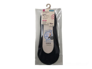 抗菌防臭幅広フットカバー（黒、レギュラー） ダイソー(DAISO)