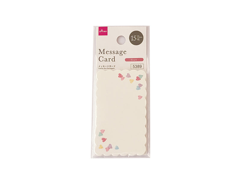 メッセージカード（ハート、ラメ、１５枚） ダイソー(DAISO)