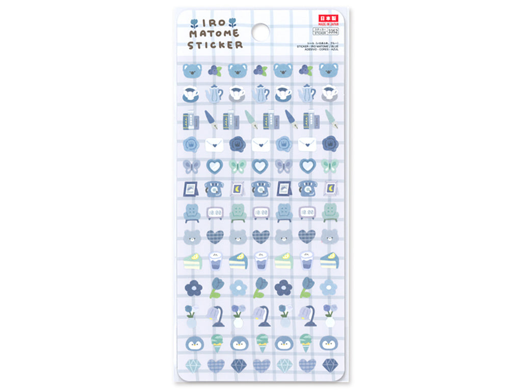 シール（いろまとめ、ブルー） ダイソー(DAISO)