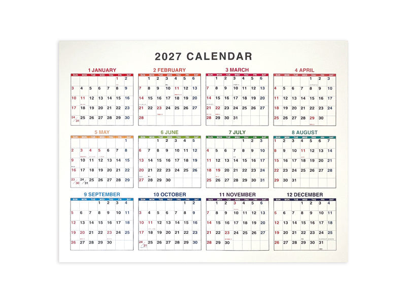 ２０２７年大判カレンダー（シンプル） ダイソー(DAISO)
