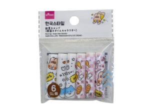 鉛筆キャップ（韓国スタイルキャラクター、６個） ダイソー(DAISO)