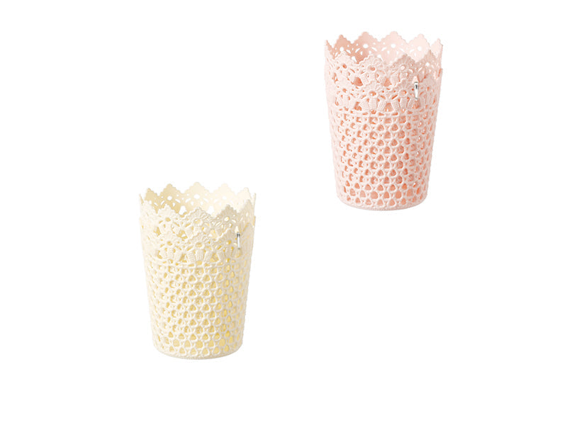 花柄デザインバスケット（２個、丸形） ダイソー(DAISO)