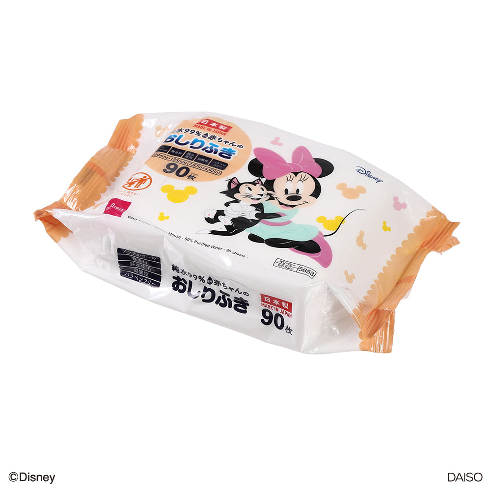赤ちゃんのおしりふき、９０枚（ミニーマウス） ダイソー(DAISO)