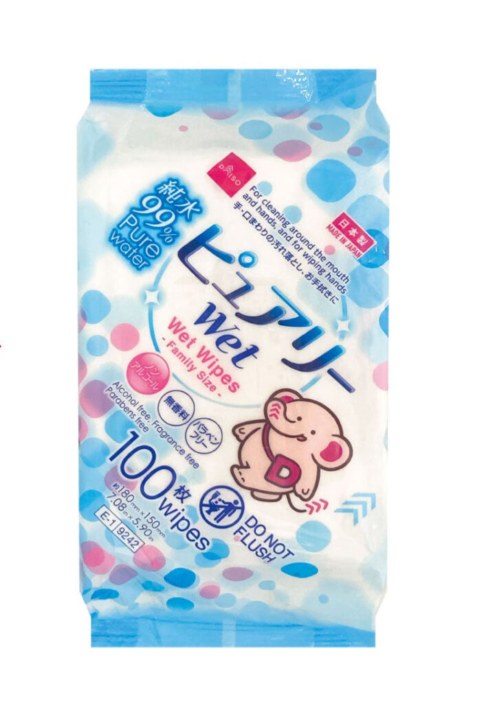 ピュアリーウェット（ファミリー、１００枚、だいぞう） ダイソー(DAISO)