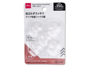 クリア吸盤フック（ミニ、５個） ダイソー(DAISO)