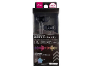 高音質ステレオイヤホン（リモコンマイク付、ブラックブラック） ダイソー(DAISO)