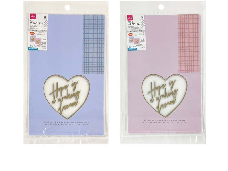 底マチフロストバッグ（ハート、８枚） ダイソー(DAISO)