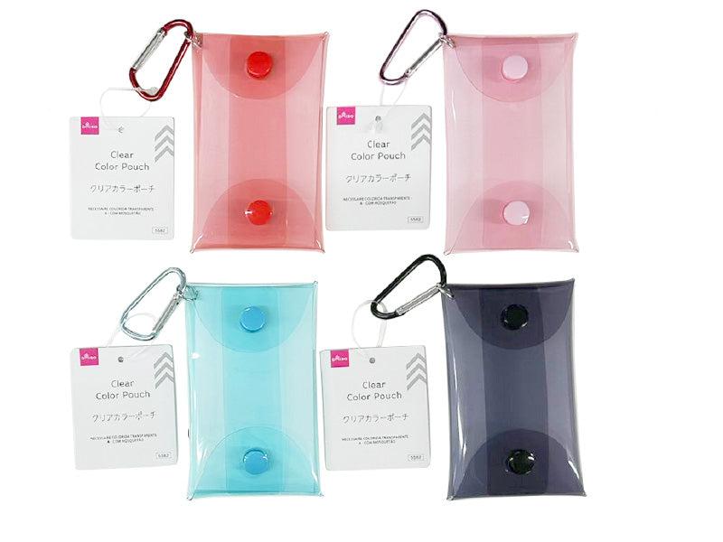 クリアカラーポーチ（Ａ、カラビナ付） ダイソー(DAISO)