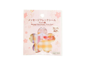 メッセージフレークシール（さくらフォト風、４２枚） ダイソー(DAISO)
