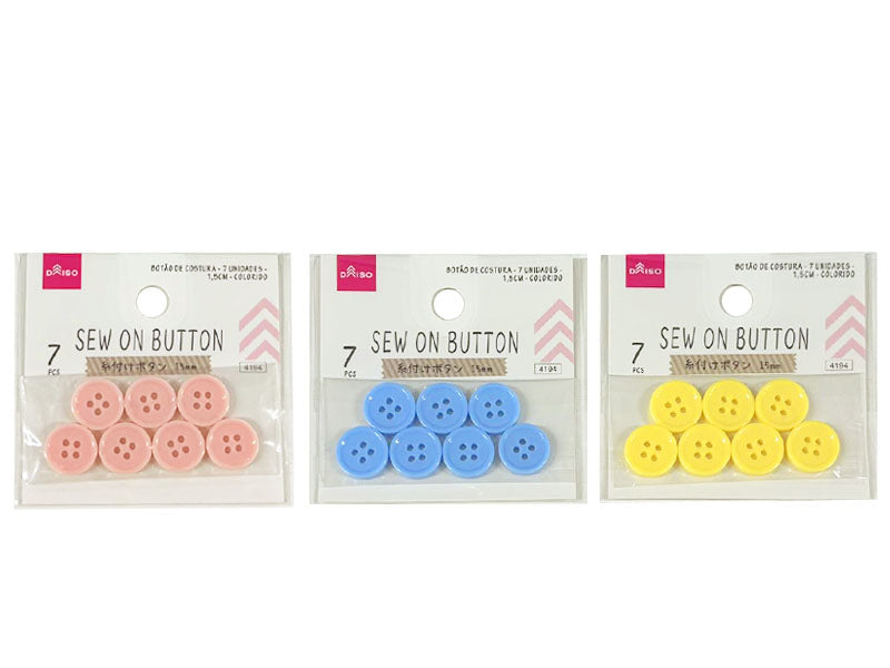 糸付けボタン（７個、カラー） ダイソー(DAISO)