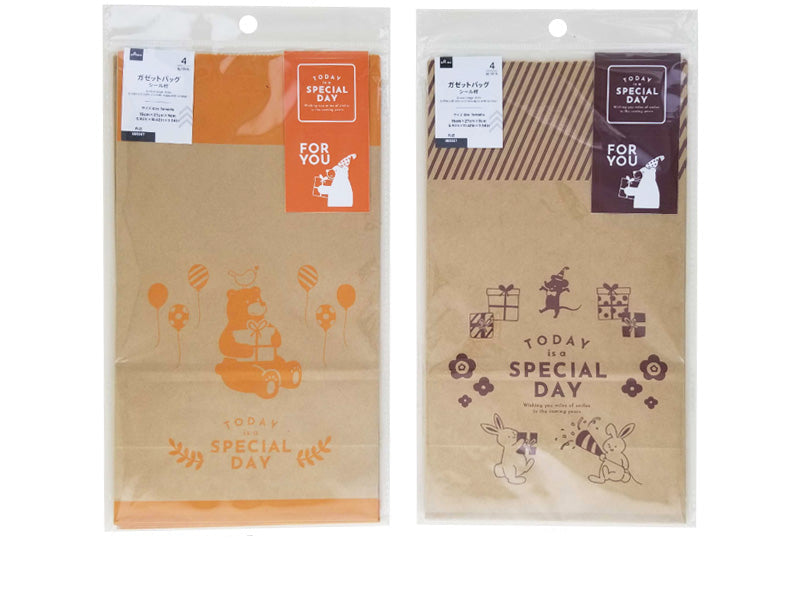 ガゼットバッグ（キッズ、４枚、シール付） ダイソー(DAISO)