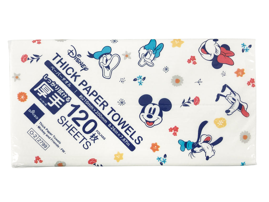 厚手ペーパータオル、１２０枚（ミッキー＆フレンズ）ＦＷ ダイソー(DAISO)