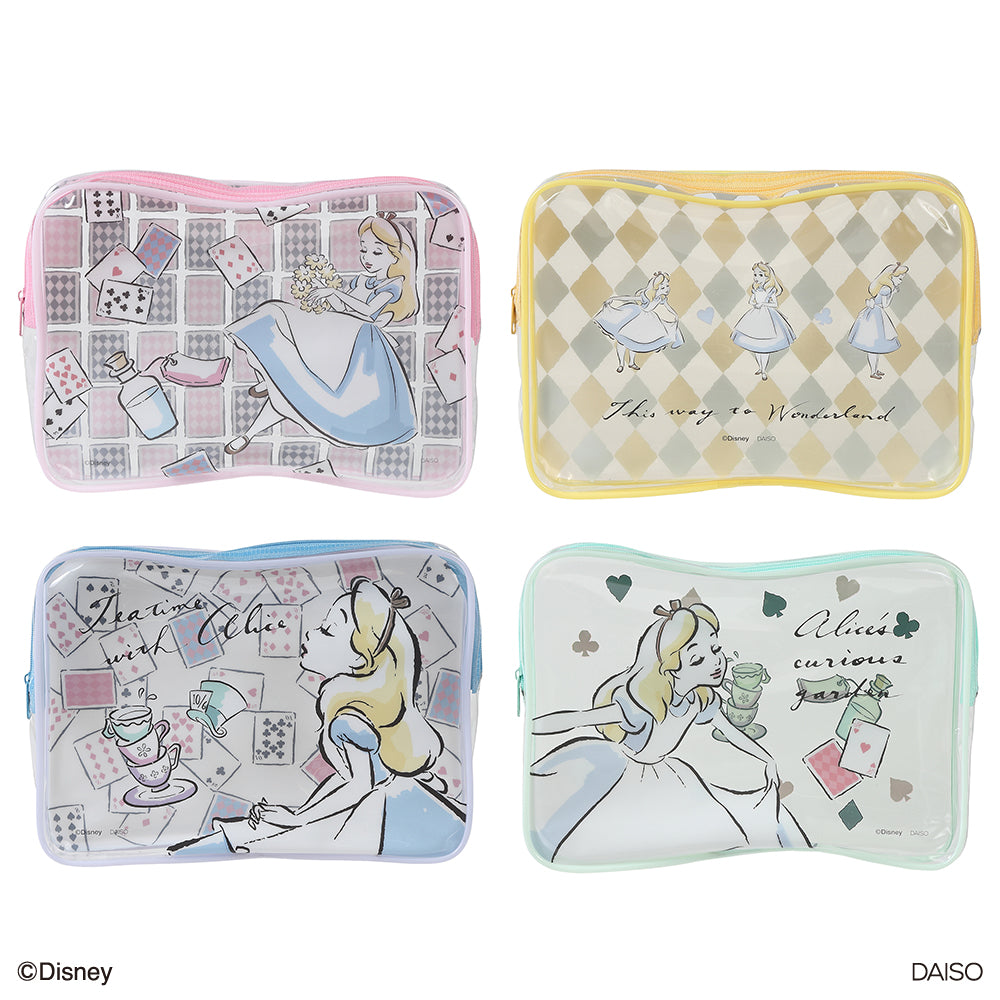 マチ付ビニールポーチ（ふしぎの国のアリス） ダイソー(DAISO)