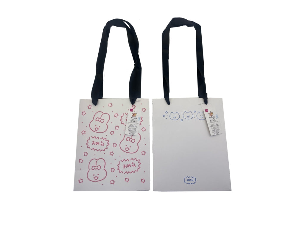 縦型ギフトバッグ（韓国スタイルキャラクター、パターンデザイン） ダイソー(DAISO)