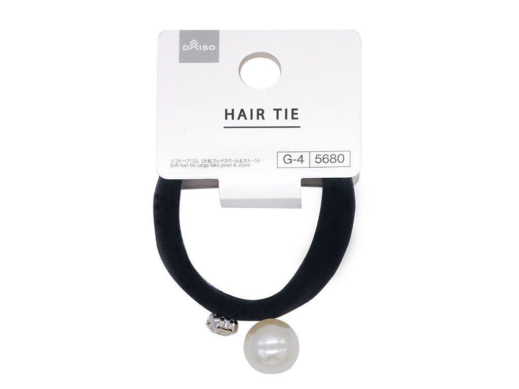 ソフトヘアゴム（大粒フェイクパール＆ストーン） ダイソー(DAISO)