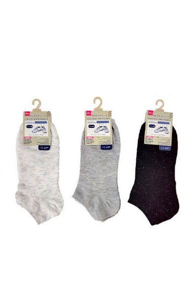 ショートソックス（シンプルベーシック、ラメ引揃え） ダイソー(DAISO)