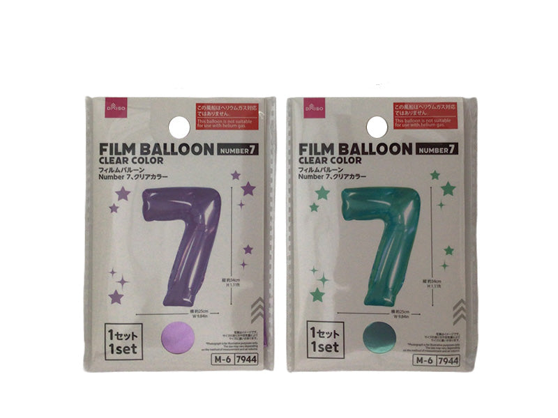 フィルムバルーン（Ｎｕｍｂｅｒ ７、クリアカラー） ダイソー(DAISO)