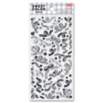 シール（スイートカラーリボン、ブラック） ダイソー(DAISO)