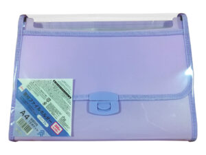 Ａ４窓付ファイルホルダー（仕切り付、１３ポケット、パープル） ダイソー(DAISO)