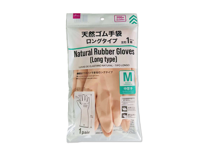 天然ゴム手袋（ロングタイプ、Ｍ） ダイソー(DAISO)