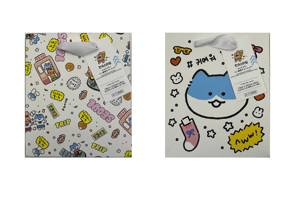 ミニ縦型ギフトバッグ（韓国スタイルキャラクター） ダイソー(DAISO)