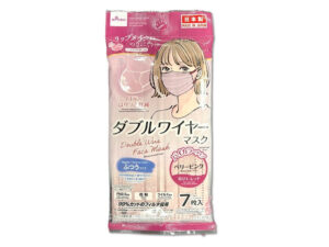ダブルワイヤーマスク（ベリーピンク、ふつうサイズ、７枚） ダイソー(DAISO)
