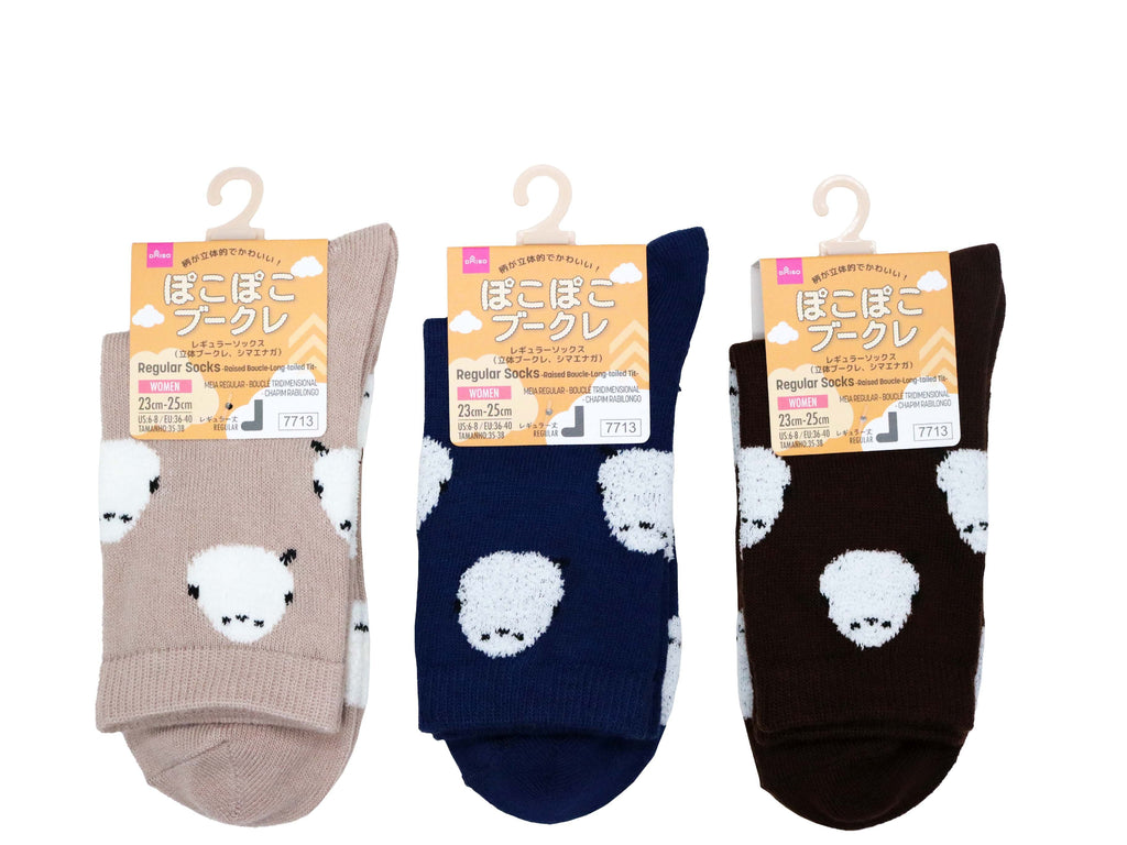 レギュラーソックス（立体ブークレ、シマエナガ） ダイソー(DAISO)
