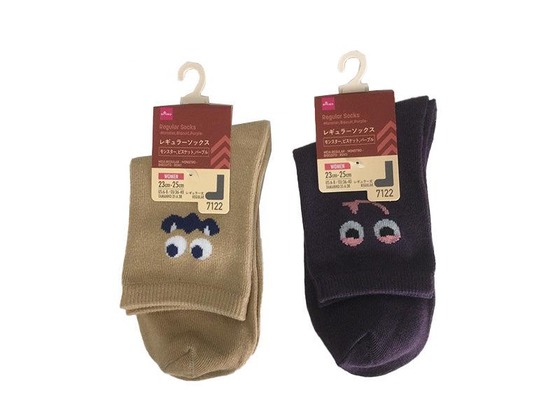 レギュラーソックス（モンスター、ビスケット、パープル） ダイソー(DAISO)