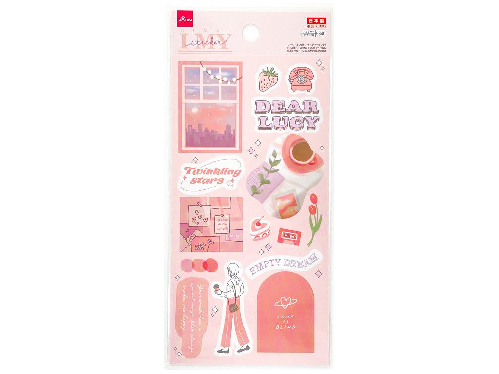 シール（あいまい、ダスティーピンク） ダイソー(DAISO)