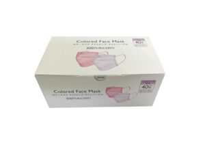カラーマスク（２色アソート、４０枚、小さめサイズ、ＬＰＫ×ＬＰＵ） ダイソー(DAISO)