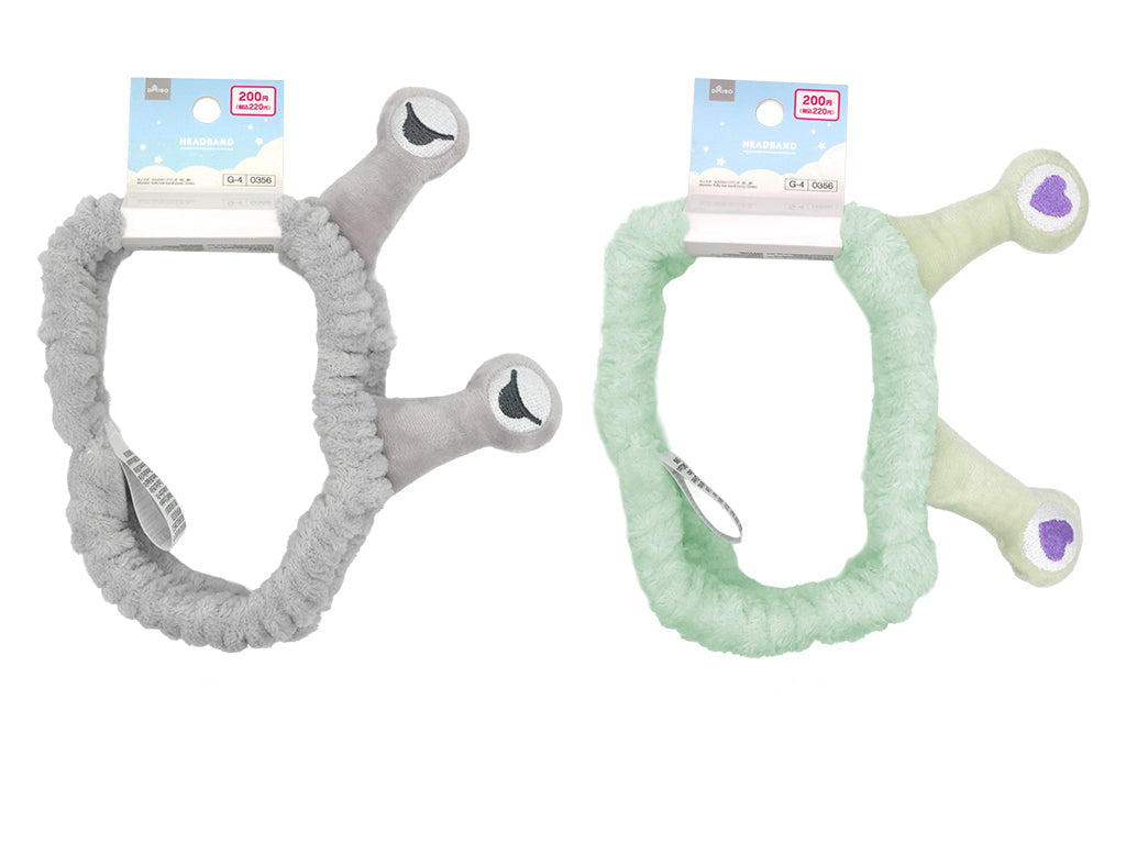 モンスターふわふわヘアバンド（灰、緑） ダイソー(DAISO)