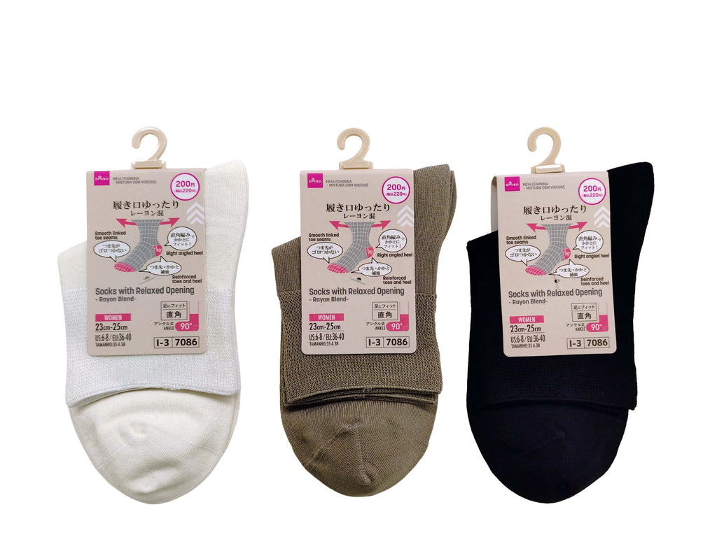 履き口ゆったりソックス（レディース、レーヨン混） ダイソー(DAISO)