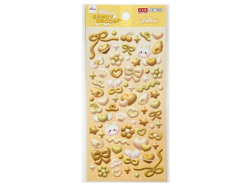 シール（ファンシーデコラ、イエロー） ダイソー(DAISO)