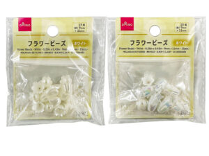 フラワービーズ（ホワイト、１５個） ダイソー(DAISO)