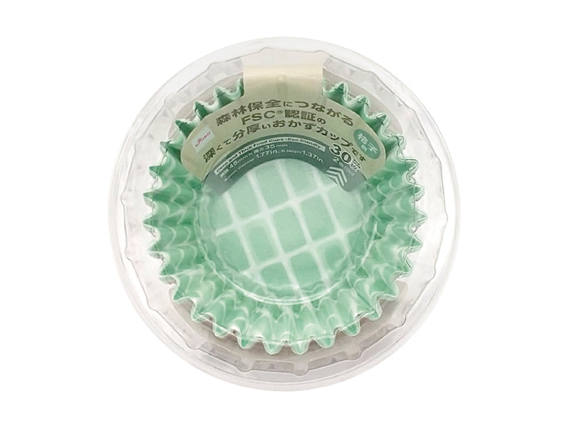 深くて分厚いおかずカップ（格子柄、３０枚） ダイソー(DAISO)